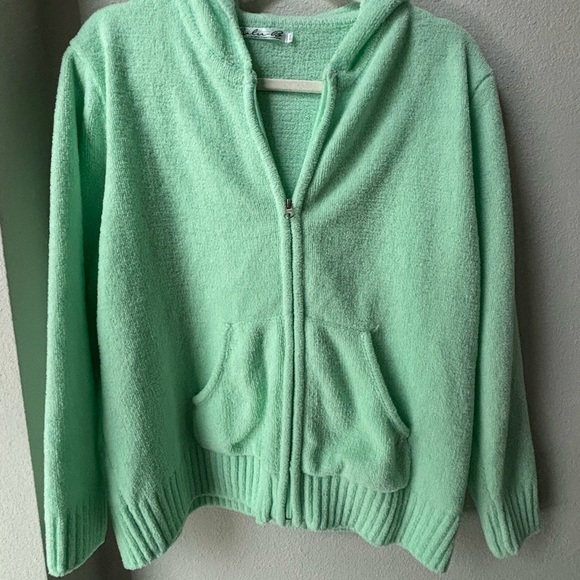 Lulu-B Light Green Hooded Cardigan - Picture 1 of 7